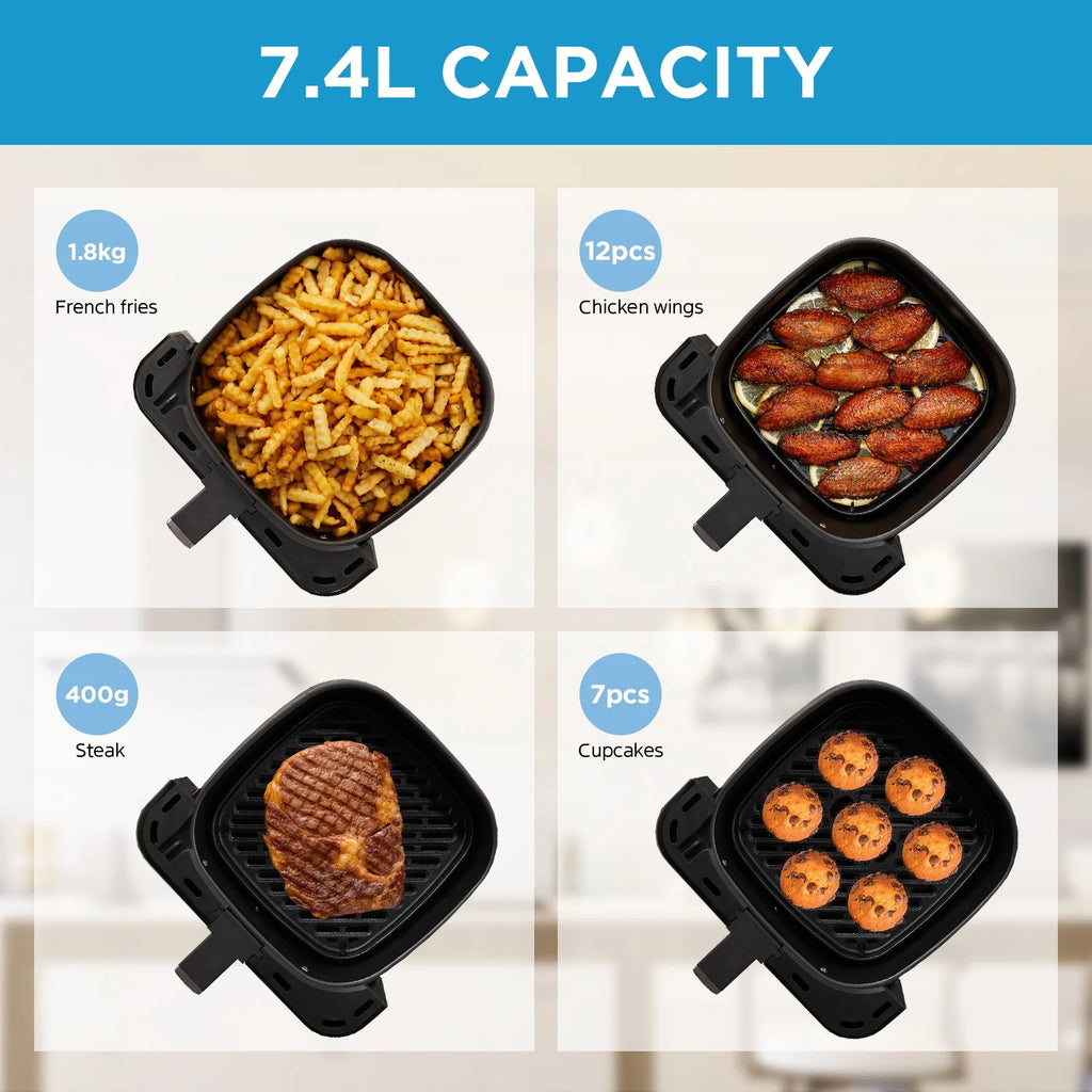 Midea Hot Air Fryer 7L Capacity, HeatXpress Technology, 90% Less Oil, Energy and Time Saving with 7 Presets, Easy-View Window