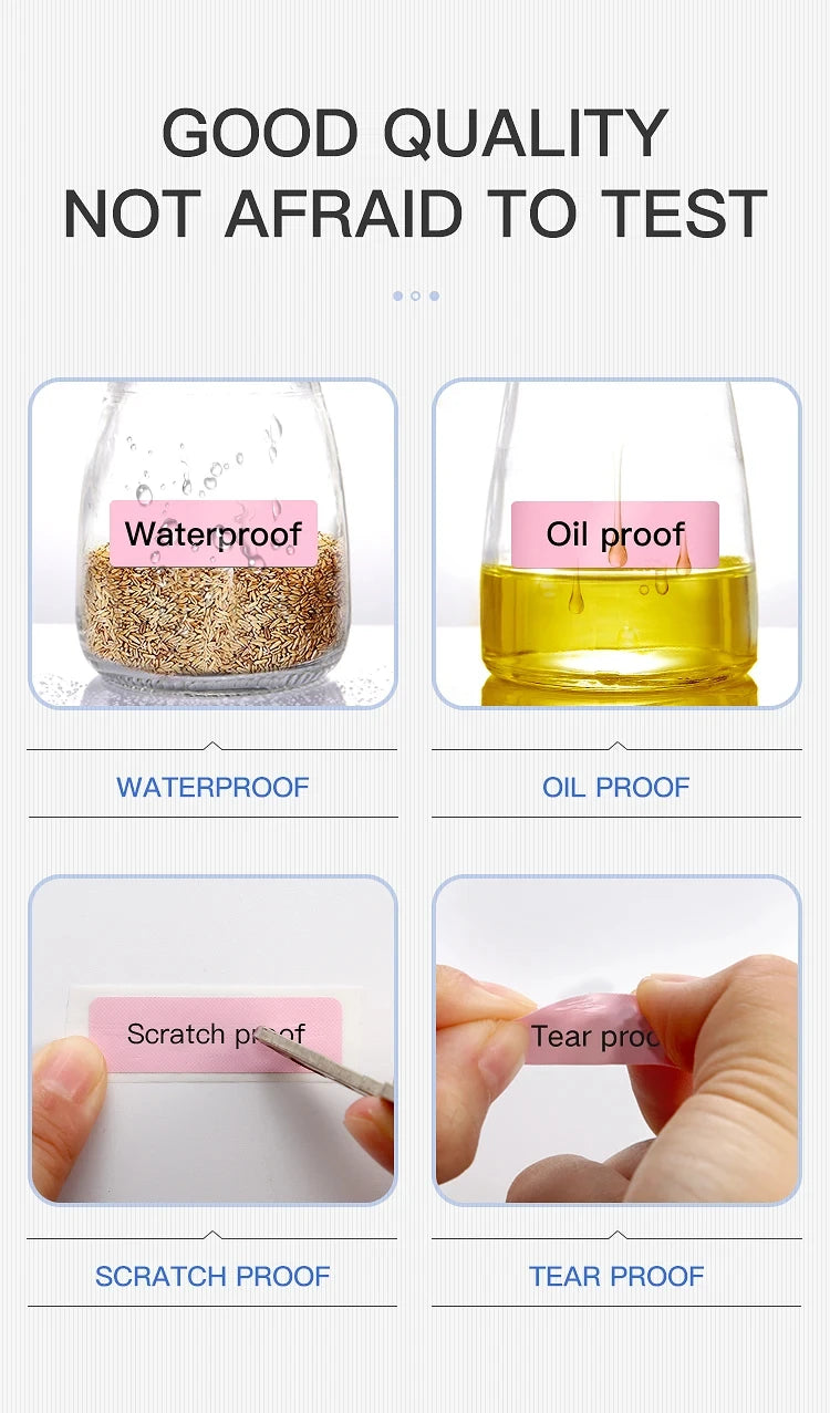 Niimbot D11/D101/D110 Mini Portable Printer White Tape Sticker Papers Waterproof  Anti-Oil No Glue Thermal Label Printer New