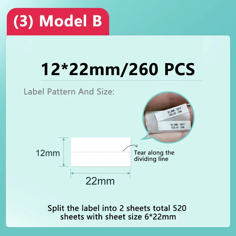 Niimbot D11/D101/D110 Mini Portable Printer White Tape Sticker Papers Waterproof  Anti-Oil No Glue Thermal Label Printer New